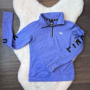 Victoria’s Secret PINK Purple Half Zip Athletic Sweatshirt Sz S 💕✨HOST Pick✨💕